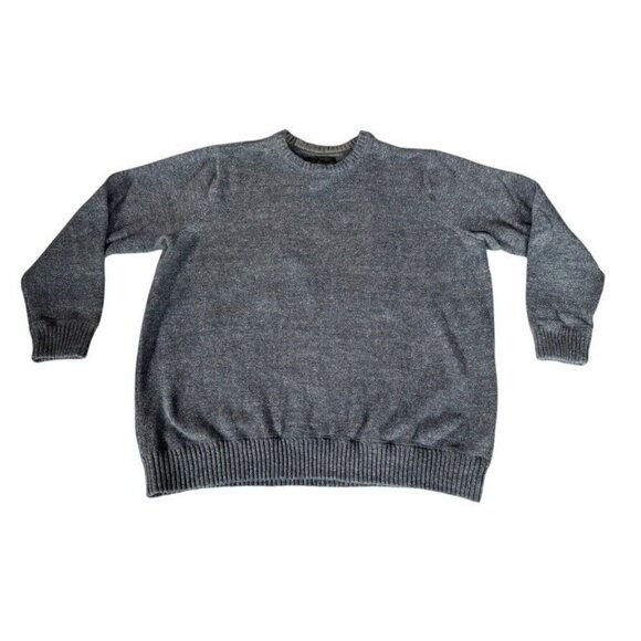 Eddie Bauer Men's Sz XXL Gray Blue Marled Long Sleeve Crew Neck Pullover Sweater - Picture 6 of 6